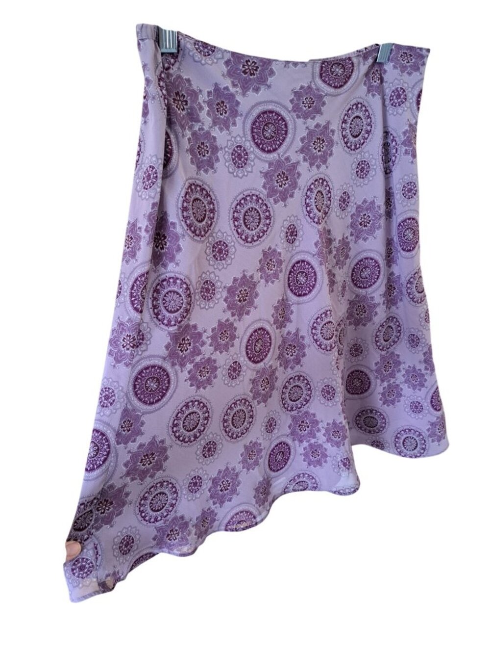 Vtg Express Purple Floral A-Line Skirt Size M Womens Festival Gypsy Boho Friends